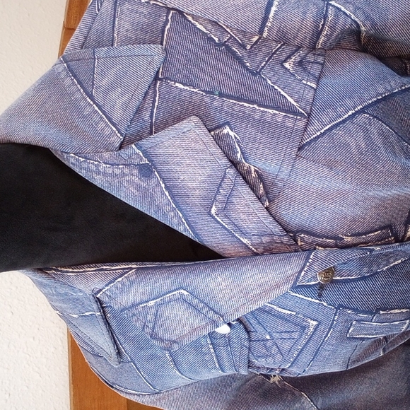 VTG 60’s Belted Patchwork Denim Jacket - Picture 4 of 16